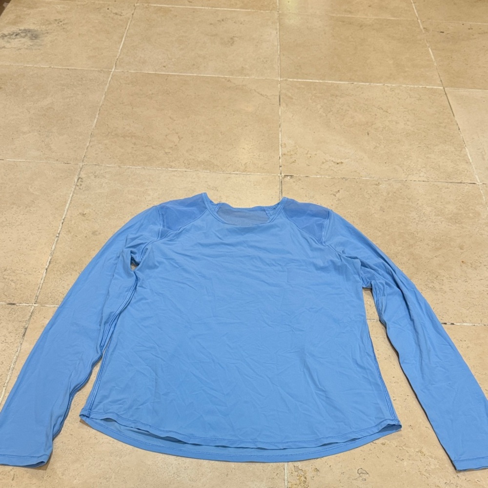 lululemon athletica Sky Blue Long Sleeve Crew Tee